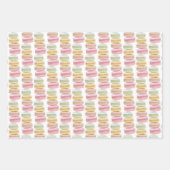 Französisch Macarons Wasserfarbe Handgemalt Geschenkpapier Set (Vorderseite)