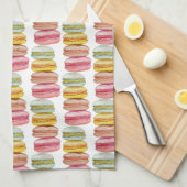 Französisch Macarons Wasserfarbe Handgemalt Geschirrtuch (Viertel Falte)