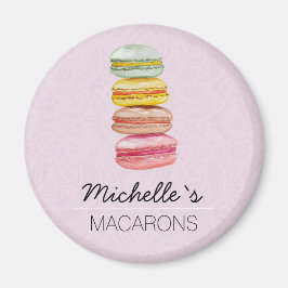 Französisch Macarons Wasserfarbe Handgemalt Magnet