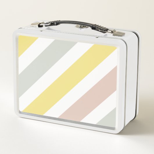 Französisch Macarons Wasserfarbe Handgemalt Metall Brotdose (Rückseite)