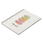 Französisch Macarons Wasserfarbe Handgemalt Notizblock (Linke Seite)