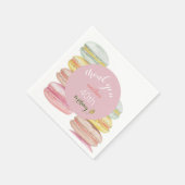 Französisch Macarons Wasserfarbe Handgemalt Serviette (Ecke)