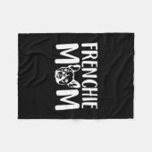 Französisch Mama Französisch Bulldog Haustier Eige Fleecedecke (Vorderseite (Horizontal))