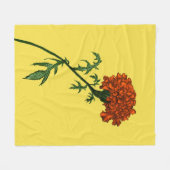 Französisch Marigold Blume Ink Zeichnend Fleecedecke (Vorderseite (Horizontal))