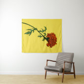 Französisch Marigold Blume Ink Zeichnend Wandteppich (Beispiel (Horizontal))