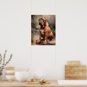 Französisch Mastiff Dog Art Print Poster (Küche)