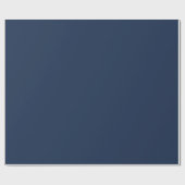 Französisch Navy Blue Solid Color Geschenkpapier (Flach)