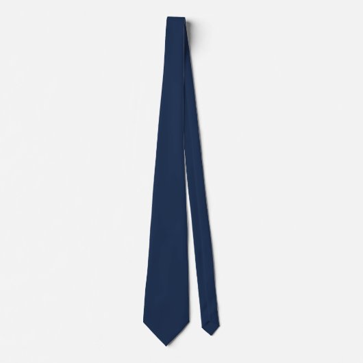 Französisch Navy Blue Solid Color Krawatte (Vorderseite)