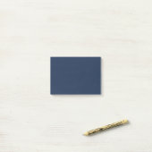 Französisch Navy Blue Solid Color Post-it Klebezettel (Auf Schreibtisch)