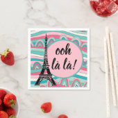 Französisch Ooh la la la/ Monogramm mit Eiffelturm Serviette (Beispiel)