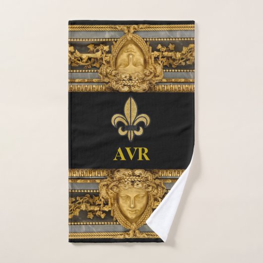 Französisch Ormolu Initialed Geschenk /Gast Badhandtuch Set (Handtuch)