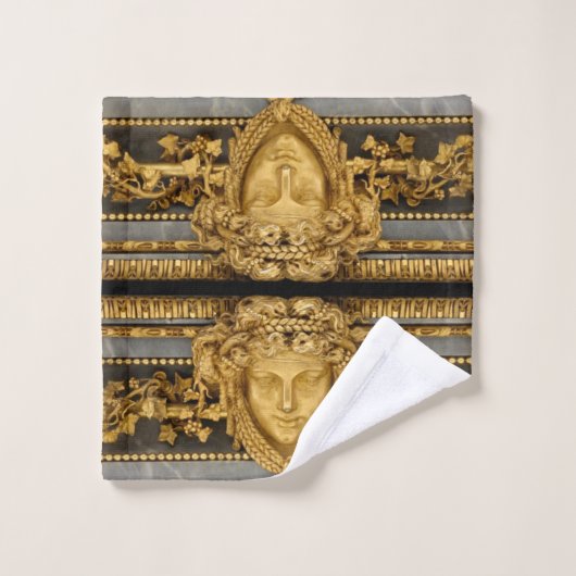 Französisch Ormolu Initialed Geschenk /Gast Badhandtuch Set (Waschlappen)