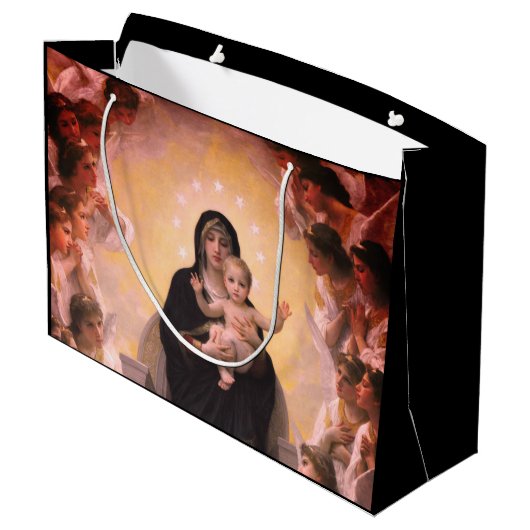 FRANZÖSISCH PAINTER Bouguereau MADONNA UND KIND Große Geschenktüte (Rückseite Schrägansicht)