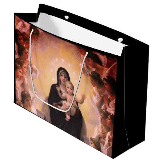 FRANZÖSISCH PAINTER Bouguereau MADONNA UND KIND Große Geschenktüte (Vorderseite Schrägansicht)