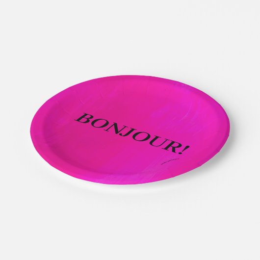 Französisch Pappteller (Schrägansicht)