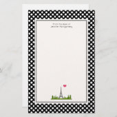 Französisch Paris mit Eiffelturm Briefpapier (Vorne/Hinten)