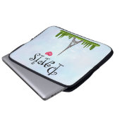 Französisch Paris mit Eiffelturm Laptopschutzhülle (Vorne Knopf)