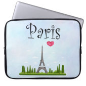 Französisch Paris mit Eiffelturm Laptopschutzhülle (Vorderseite)