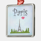 Französisch Paris mit Eiffelturm Ornament Aus Metall (Links)