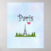 Französisch Paris mit Eiffelturm Poster (Vorne)