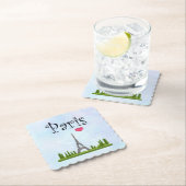 Französisch Paris mit Eiffelturm Untersetzer (Vor Ort)