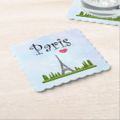 Französisch Paris mit Eiffelturm Untersetzer (angewinkelt)