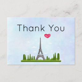 Französisch Paris mit Eiffelturm Vielen Dank Dankeskarte