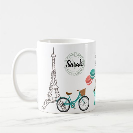 Französisch Paris thematische Geschenke für sie un Kaffeetasse (Links)