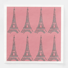 Französisch Paris Themenhotel Eiffelturm Napkins P Serviette