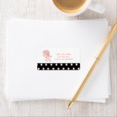 Französisch-Pariser Poodle-Rückkehrlabel - Schwarz Adressaufkleber (Insitu)