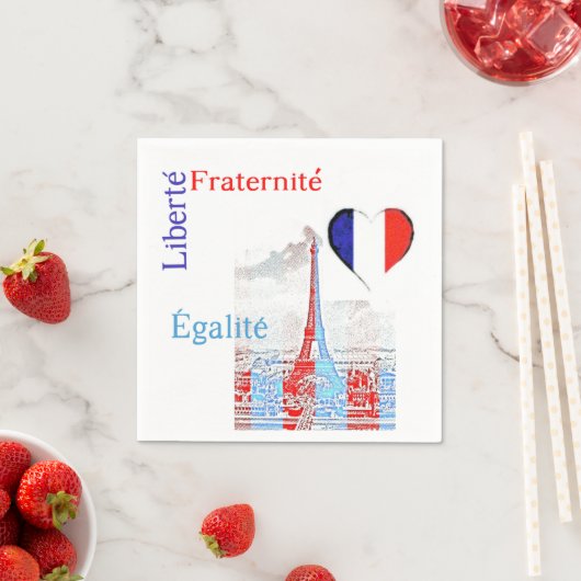 Französisch patriotisch serviette (Beispiel)