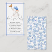 Französisch Pink Girl Babydusche Bücher für Baby Begleitkarte (Vorne/Hinten)