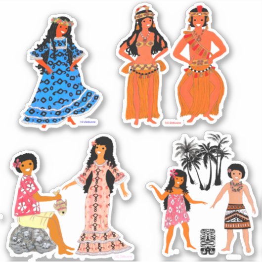 Französisch-Polynesien Aufkleber (Vorderseite)