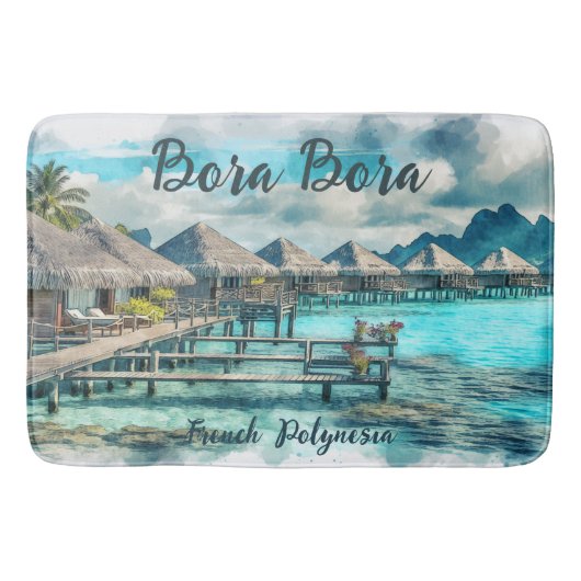 Französisch Polynesien Bora | Badematte (Vorderseite)