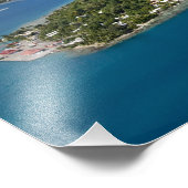 Französisch-Polynesien, Bora Bora. Luftbild Fotodruck (Ecke)