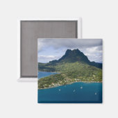 Französisch-Polynesien, Bora Bora. Luftbild Magnet (Vorderseite/Rückseite)