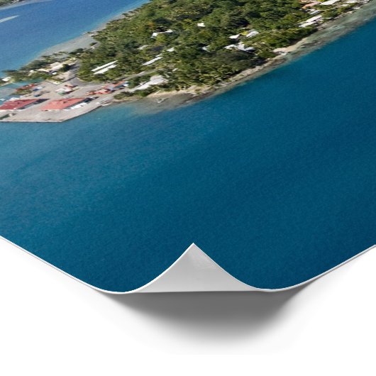 Französisch-Polynesien, Bora Bora. Luftbild Poster (Ecke)