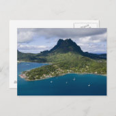 Französisch-Polynesien, Bora Bora. Luftbild Postkarte (Vorne/Hinten)