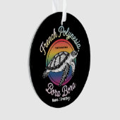 Französisch Polynesien Bora Moorea Tahiti Turtle Ornament (Vorderseite)