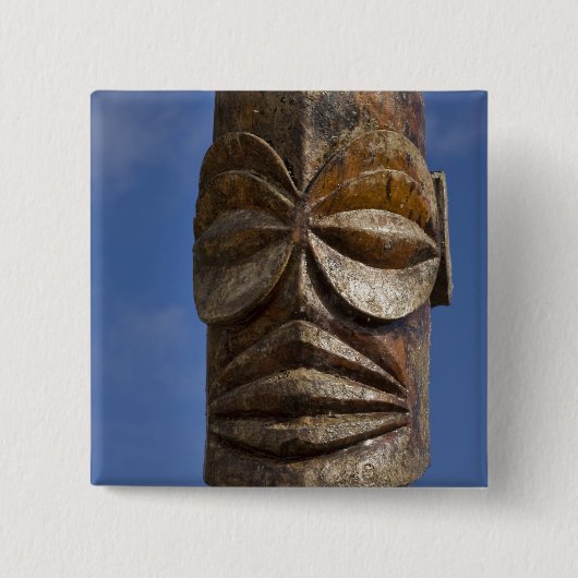 Französisch-Polynesien, Cookinseln, Rarotonga, Button (Vorderseite)