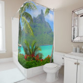 Französisch-Polynesien-Design Duschvorhang (Beispiel)