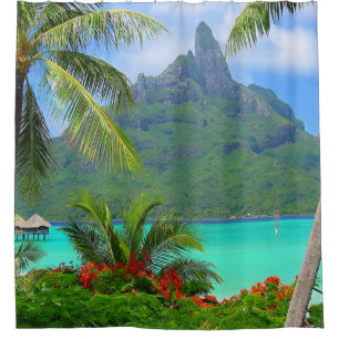 Französisch-Polynesien-Design Duschvorhang
