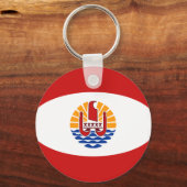 Französisch-Polynesien-Fahne-Schlüsselanhänger Schlüsselanhänger (Vorderseite)