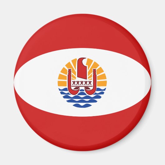 Französisch-Polynesien-Flag-Magnet Magnet (Vorne)