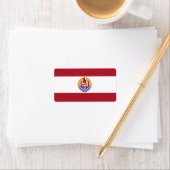 Französisch-Polynesien-Flagge Adressaufkleber (Insitu)