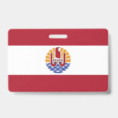 Französisch-Polynesien-Flagge Ausweis (Rückseite)