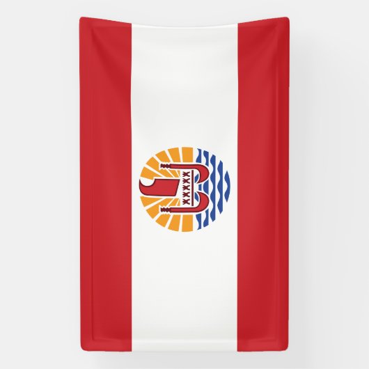 Französisch-Polynesien-Flagge Banner (Vertikal)