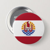 Französisch-Polynesien-Flagge Button (Vorne & Hinten)