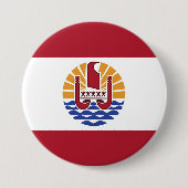 Französisch-Polynesien-Flagge Button (Vorderseite)
