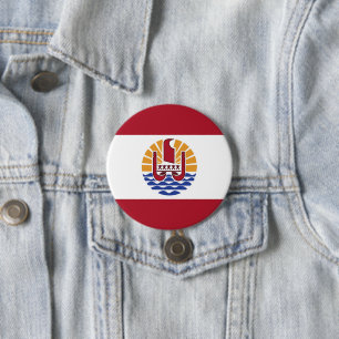 Französisch-Polynesien-Flagge Button